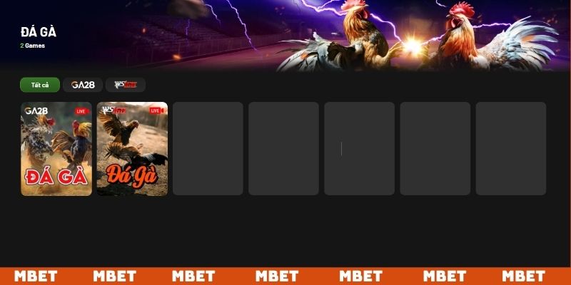 Lựa chọn danh mục đá gà MBET uy tín