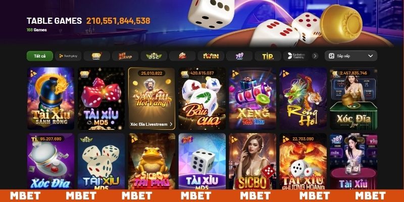 Trải nghiệm đầy hấp dẫn cùng Table Game MBET